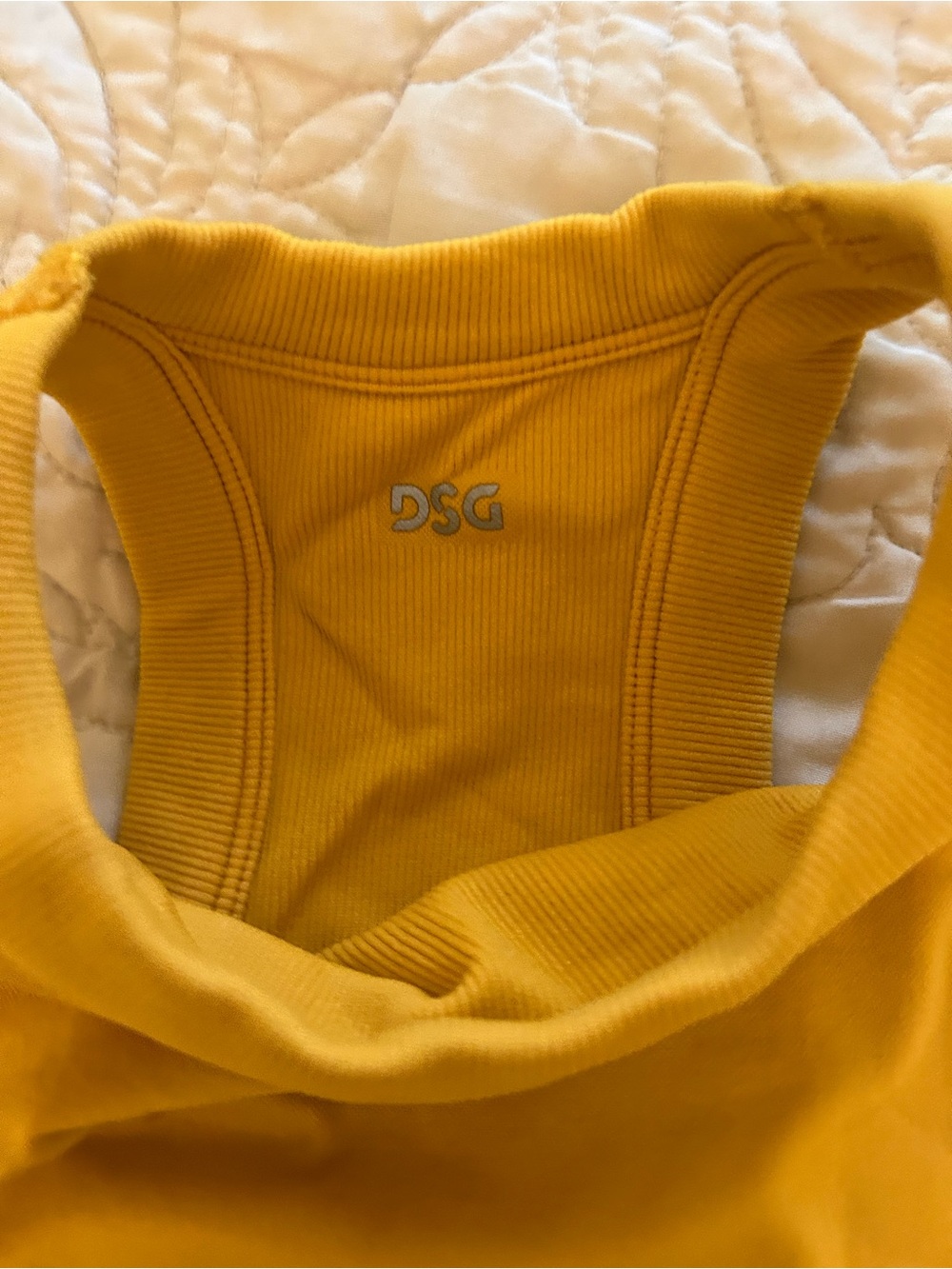 DSG Golden Yellow Ribbed Crop Tank - Picture 3 of 3
